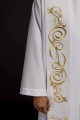 Stuła liturgiczna biała z dekoracyjnym haftem - KST/412/04/01 - HAF KST/412/04/01 - Dewocjonalia P.H. Jakóbczak - Katolicki sklep liturgiczny i hurtownia