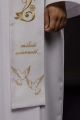 Stuła liturgiczna biała z dekoracyjnym haftem - KST/412/04/01 - HAF KST/412/04/01 - Dewocjonalia P.H. Jakóbczak - Katolicki sklep liturgiczny i hurtownia