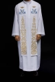 Stuła kapłańska biała z haftem maryjnym - KST/056/04/01 - HAF KST/056/04/01 - Dewocjonalia P.H. Jakóbczak - Katolicki sklep liturgiczny i hurtownia