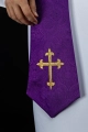 Stuła kapłańska fioletowa z haftem krzyża - KST/638/03/11 - HAF KST/638/03/11 - Dewocjonalia P.H. Jakóbczak - Katolicki sklep liturgiczny i hurtownia
