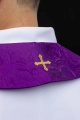 Stuła kapłańska fioletowa z haftem krzyża - KST/638/03/11 - HAF KST/638/03/11 - Dewocjonalia P.H. Jakóbczak - Katolicki sklep liturgiczny i hurtownia