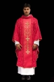 Czerwony ornat liturgiczny z haftowanym pasem - KOR/148/02/01 - HAF KOR/148/02/01 - Dewocjonalia P.H. Jakóbczak - Katolicki sklep liturgiczny i hurtownia