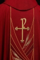Czerwony ornat z haftowaną taśmą PAX - LE/7050/02 - HAF LE/7050/02 - Dewocjonalia P.H. Jakóbczak - Katolicki sklep liturgiczny i hurtownia