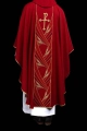 Czerwony ornat z haftowaną taśmą PAX - LE/7050/02 - HAF LE/7050/02 - Dewocjonalia P.H. Jakóbczak - Katolicki sklep liturgiczny i hurtownia