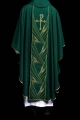 Zielony ornat z haftowanym pasem PAX - LE/7050/01 - HAF LE/7050/01 - Dewocjonalia P.H. Jakóbczak - Katolicki sklep liturgiczny i hurtownia