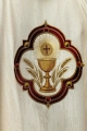 Ornat ecru z haftem Najświętszego Serca Jezusa i kielicha eucharystycznego - LE/7076/05 - HAF LE/7076/05 - Dewocjonalia P.H. Jakóbczak - Katolicki sklep liturgiczny i hurtownia