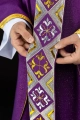 Ornat fioletowy z haftowanym pasem ozdobnym - LE/7042/03 - HAF LE/7042/03 - Dewocjonalia P.H. Jakóbczak - Katolicki sklep liturgiczny i hurtownia