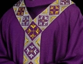 Ornat fioletowy z haftowanym pasem ozdobnym - LE/7042/03 - HAF LE/7042/03 - Dewocjonalia P.H. Jakóbczak - Katolicki sklep liturgiczny i hurtownia