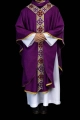 Ornat fioletowy z haftowanym pasem ozdobnym - LE/7042/03 - HAF LE/7042/03 - Dewocjonalia P.H. Jakóbczak - Katolicki sklep liturgiczny i hurtownia