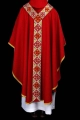 Ornat czerwony z haftowanym pasem ozdobnym - LE/7042/02 - HAF LE/7042/02 - Dewocjonalia P.H. Jakóbczak - Katolicki sklep liturgiczny i hurtownia
