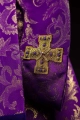 Ornat fioletowy z kamieniami naturalnymi - HM/7003/03/90 - HAF HM/7003/03/90 - Dewocjonalia P.H. Jakóbczak - Katolicki sklep liturgiczny i hurtownia