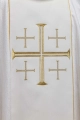 Ornat ecru haftowany z pasem i krzyżami Jerozolimskimi - KOR/972/05/99 - HAF KOR/972/05/99 - Dewocjonalia P.H. Jakóbczak - Katolicki sklep liturgiczny i hurtownia