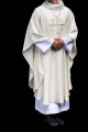 Ornat ecru haftowany z krzyżem jerozolimskim - KOR/971/05/99 - HAF KOR/971/05/99 - Dewocjonalia P.H. Jakóbczak - Katolicki sklep liturgiczny i hurtownia