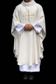 Ornat ecru haftowany z krzyżem jerozolimskim - KOR/971/05/99 - HAF KOR/971/05/99 - Dewocjonalia P.H. Jakóbczak - Katolicki sklep liturgiczny i hurtownia