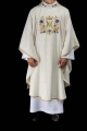 Ornat ecru haftowany z motywem maryjnym - LE/7045/05 - HAF LE/7045/05 - Dewocjonalia P.H. Jakóbczak - Katolicki sklep liturgiczny i hurtownia
