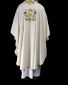 Ornat ecru haftowany z motywem maryjnym - LE/7045/05 - HAF LE/7045/05 - Dewocjonalia P.H. Jakóbczak - Katolicki sklep liturgiczny i hurtownia