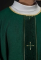 Ornat zielony z haftowanym pasem i motywem krzyża - LE/7074/01 - HAF LE/7074/01 - Dewocjonalia P.H. Jakóbczak - Katolicki sklep liturgiczny i hurtownia
