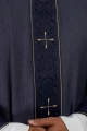 Ornat fioletowy z haftowanym pasem i kołnierzem zdobionym krzyżem - LE/7073/03 - HAF LE/7073/03 - Dewocjonalia P.H. Jakóbczak - Katolicki sklep liturgiczny i hurtownia