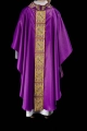 Fioletowy ornat z bogatym haftem i ozdobnymi kamieniami - LE/7012/03 - HAF LE/7012/03 - Dewocjonalia P.H. Jakóbczak - Katolicki sklep liturgiczny i hurtownia