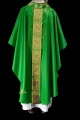 Zielony ornat z bogatym haftem i ozdobnymi kamieniami - LE/7012/01 - HAF LE/7012/01 - Dewocjonalia P.H. Jakóbczak - Katolicki sklep liturgiczny i hurtownia