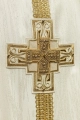 Ręcznie zdobiony ornat ecru z kamieniami naturalnymi - HM/7015/05/99 - HAF HM/7015/05/99 - Dewocjonalia P.H. Jakóbczak - Katolicki sklep liturgiczny i hurtownia