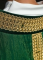 Ręcznie zdobiony ornat zielony z kamieniami naturalnymi - HM/7015/01/99 - HAF HM/7015/01/99 - Dewocjonalia P.H. Jakóbczak - Katolicki sklep liturgiczny i hurtownia