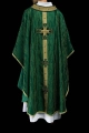 Ręcznie zdobiony ornat zielony z kamieniami naturalnymi - HM/7015/01/99 - HAF HM/7015/01/99 - Dewocjonalia P.H. Jakóbczak - Katolicki sklep liturgiczny i hurtownia
