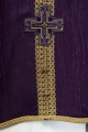 Ręcznie zdobiony ornat fioletowy z kamieniami naturalnymi - HM/7015/03/99 - HAF HM/7015/03/99 - Dewocjonalia P.H. Jakóbczak - Katolicki sklep liturgiczny i hurtownia