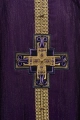 Ręcznie zdobiony ornat fioletowy z kamieniami naturalnymi - HM/7015/03/99 - HAF HM/7015/03/99 - Dewocjonalia P.H. Jakóbczak - Katolicki sklep liturgiczny i hurtownia