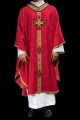 Ręcznie zdobiony ornat czerwony z kamieniami naturalnymi - HM/7015/02/99 - HAF HM/7015/02/99 - Dewocjonalia P.H. Jakóbczak - Katolicki sklep liturgiczny i hurtownia
