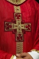 Ręcznie zdobiony ornat czerwony z kamieniami naturalnymi - HM/7015/02/99 - HAF HM/7015/02/99 - Dewocjonalia P.H. Jakóbczak - Katolicki sklep liturgiczny i hurtownia