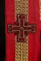 Ręcznie zdobiony ornat czerwony z kamieniami naturalnymi - HM/7015/02/99 - HAF HM/7015/02/99 - Dewocjonalia P.H. Jakóbczak - Katolicki sklep liturgiczny i hurtownia