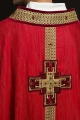 Ręcznie zdobiony ornat czerwony z kamieniami naturalnymi - HM/7015/02/99 - HAF HM/7015/02/99 - Dewocjonalia P.H. Jakóbczak - Katolicki sklep liturgiczny i hurtownia