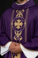Ornat fioletowy haftowany z ozdobnym pasem - KOR/267/03/53 - HAF KOR/267/03/53 - Dewocjonalia P.H. Jakóbczak - Katolicki sklep liturgiczny i hurtownia