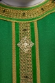 Ornat zielony ręcznie zdobiony z kamieniami naturalnymi - HM/7001/01/71/PA01 - HAF HM/7001/01/71/PA01 - Dewocjonalia P.H. Jakóbczak - Katolicki sklep liturgiczny i hurtownia