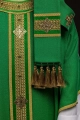 Ornat zielony ręcznie zdobiony z kamieniami naturalnymi - HM/7001/01/71/PA01 - HAF HM/7001/01/71/PA01 - Dewocjonalia P.H. Jakóbczak - Katolicki sklep liturgiczny i hurtownia