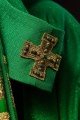 Ornat zielony ręcznie zdobiony z kamieniami naturalnymi - HM/7001/01/71/PA01 - HAF HM/7001/01/71/PA01 - Dewocjonalia P.H. Jakóbczak - Katolicki sklep liturgiczny i hurtownia