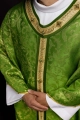 Ornat zielony ręcznie zdobiony z kamieniami naturalnymi - HM/7003/01/90 - HAF HM/7003/01/90 - Dewocjonalia P.H. Jakóbczak - Katolicki sklep liturgiczny i hurtownia