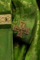 Ornat zielony ręcznie zdobiony z kamieniami naturalnymi - HM/7003/01/90 - HAF HM/7003/01/90 - Dewocjonalia P.H. Jakóbczak - Katolicki sklep liturgiczny i hurtownia