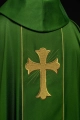 Ornat zielony z haftowanym krzyżem i motywem kłosów pszenicy - KOR/375/01/53 - HAF KOR/375/01/53 - Dewocjonalia P.H. Jakóbczak - Katolicki sklep liturgiczny i hurtownia