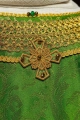 Ornat zielony ręcznie zdobiony z kamieniami naturalnymi - HM/7010/01/90 - HAF HM/7010/01/90 - Dewocjonalia P.H. Jakóbczak - Katolicki sklep liturgiczny i hurtownia