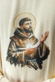 Ornat ecru z haftowanym wizerunkiem świętego Franciszka - KOW2/030/05/49 - HAF KOW2/030/05/49 - Dewocjonalia P.H. Jakóbczak - Katolicki sklep liturgiczny i hurtownia