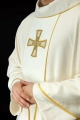 Ornat ecru haftowany z pasem i krzyżem - HAF KOR/397/05/53 - Dewocjonalia P.H. Jakóbczak - Katolicki sklep liturgiczny i hurtownia
