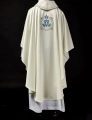 Ornat ecru z haftem maryjnym - LE/7041/05 - HAF LE/7041/05 - Dewocjonalia P.H. Jakóbczak - Katolicki sklep liturgiczny i hurtownia