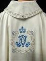 Ornat ecru z haftem maryjnym - LE/7041/05 - HAF LE/7041/05 - Dewocjonalia P.H. Jakóbczak - Katolicki sklep liturgiczny i hurtownia