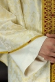 Ręcznie wykonany ornat liturgiczny ecru z kamieniami naturalnymi - HM/7009/05/90/PA02 - HAF HM/7009/05/90/PA02 - Dewocjonalia P.H. Jakóbczak - Katolicki sklep liturgiczny i hurtownia