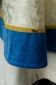 Ornat maryjny ecru ręcznie zdobiony kamieniami naturalnymi - HM/7006/05/88 - HAF HM/7006/05/88 - Dewocjonalia P.H. Jakóbczak - Katolicki sklep liturgiczny i hurtownia