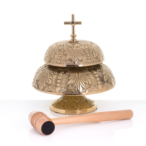 JakobczakStudio_20180313_00001.jpg Gong - mosiądz - drewniany młotek - 29 cm