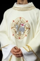 Haftowany ornat ecru z motywem baranka - KOR/396/05/01 - HAF KOR/396/05/01 - Dewocjonalia P.H. Jakóbczak - Katolicki sklep liturgiczny i hurtownia