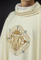 Ornat ecru haftowany z motywem maryjnym - KOR/393/05/01 - HAF KOR/393/05/01 - Dewocjonalia P.H. Jakóbczak - Katolicki sklep liturgiczny i hurtownia